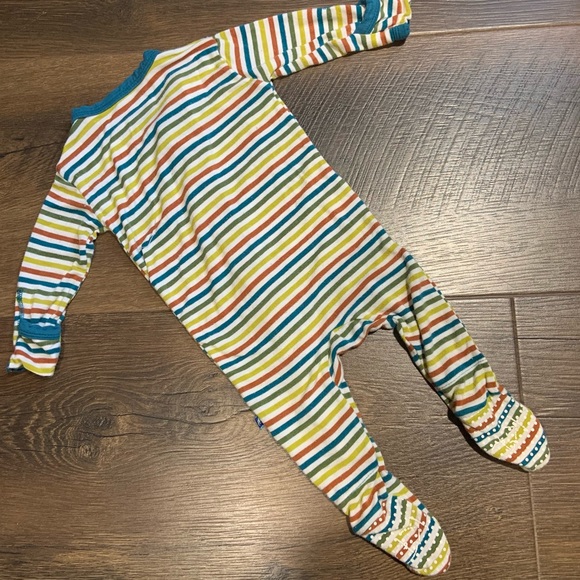 Kickee Pants 0-3 Months Multicolored Striped Snap-up Sleeper - Picture 5 of 5